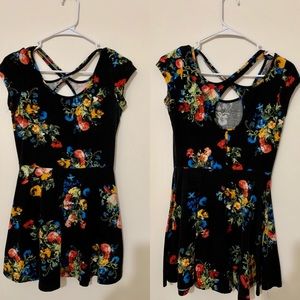 Black floral dress